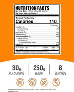 BulkSupplements unflavored egg white protein label close up