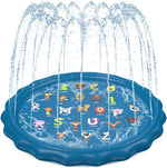 Jasonwell Splash Pad Sprinkler 60 Inches front view showing kids water play mat