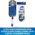 Dawn dish wand combo set with handle and two replacement heads