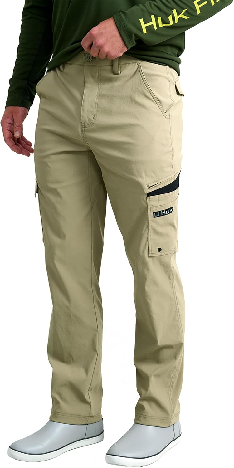HUK Men's Icon Pro Performance Fishing Cargo Pants front view