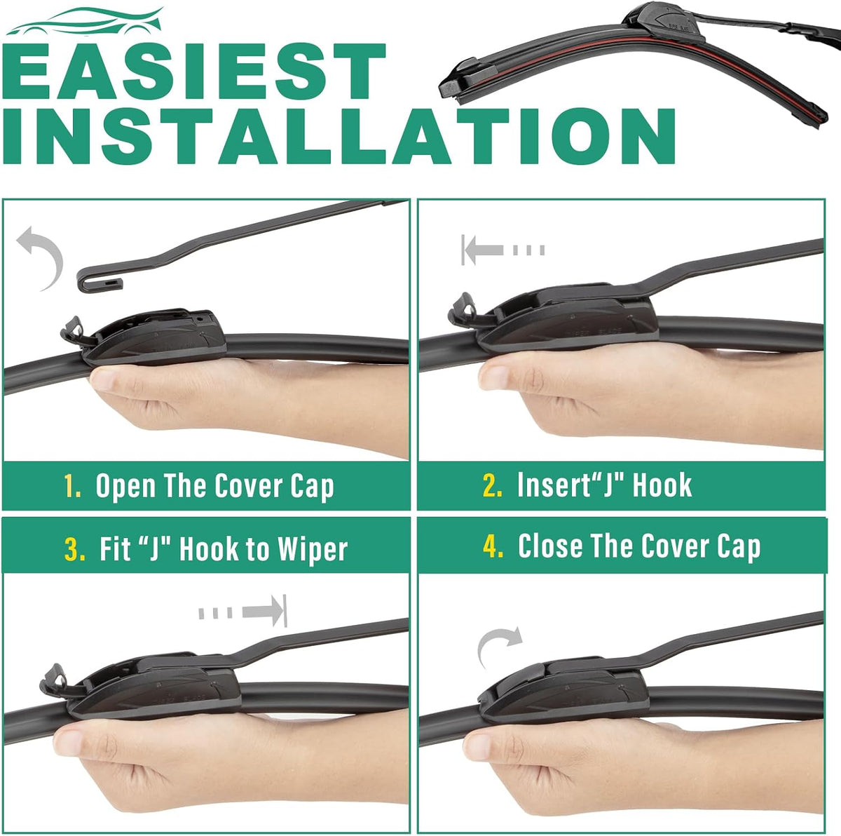 Windsmile brand label on wiper connector