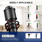 Aokeo pop filter showing elastic band attachment mechanism for microphones