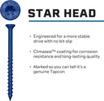 Tapcon 3/16 x 2-1/4 inch blue concrete anchors with included drill bit