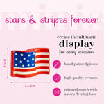 Nf Nora Fleming American flag ceramic attachment close up