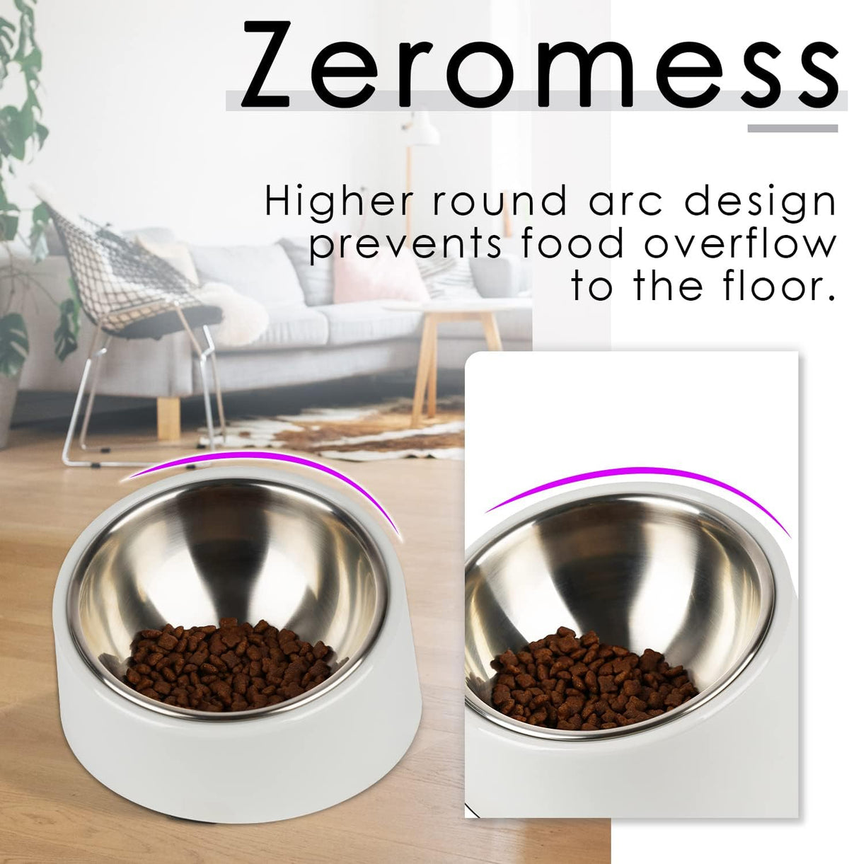 SuperDesign mess free pet feeder close up of non slip feet
