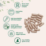Micro Ingredients Liver Advanced Plus vegetarian capsules texture and size