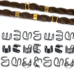 ASVNRES unisex dreadlock rings angled perspective