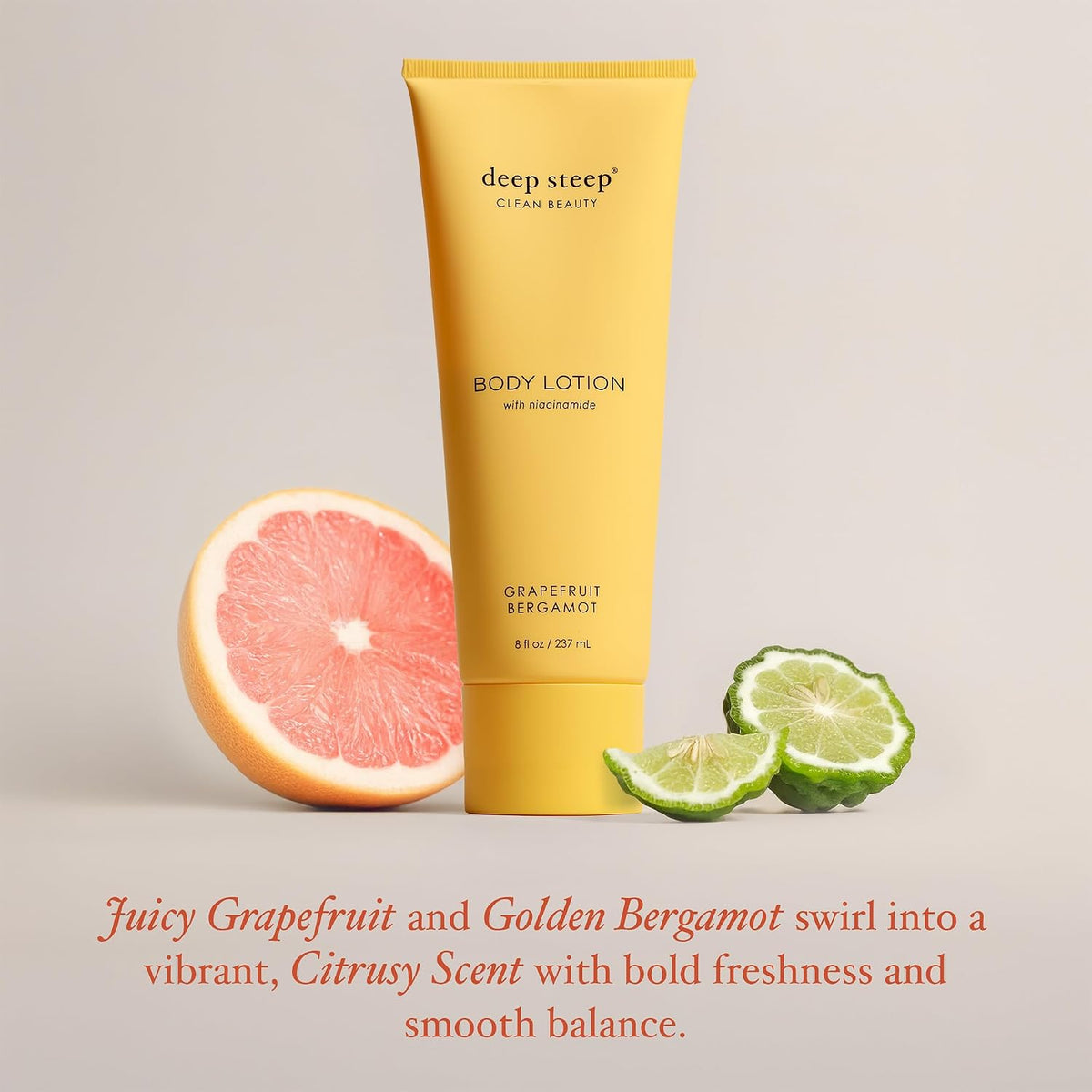 Deep Steep clean beauty body lotion cap open detail