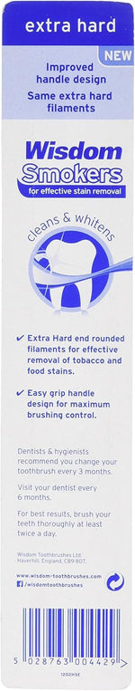 Wisdom Smokers Toothbrush ergonomic handle and nylon bristles