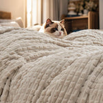 PHF Ultra Soft Flannel Fleece Throw Blanket, Lightweight 3D Jacquard Fleece Blanket, No Shedding, No Pilling, Luxury 340GSM Aesthetic Fluffy Cozy Throws for Couch Room Decor, 50"x60", Navy Blue - Image 15