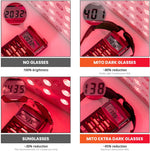 Mito red light IR5 extra dark glasses lifestyle angle