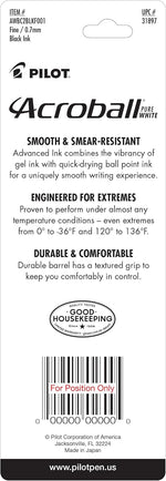 Pilot Acroball advanced ink pen barrel design