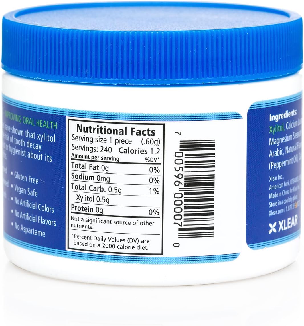 Dentist recommended non GMO dental defense mints nutrition facts