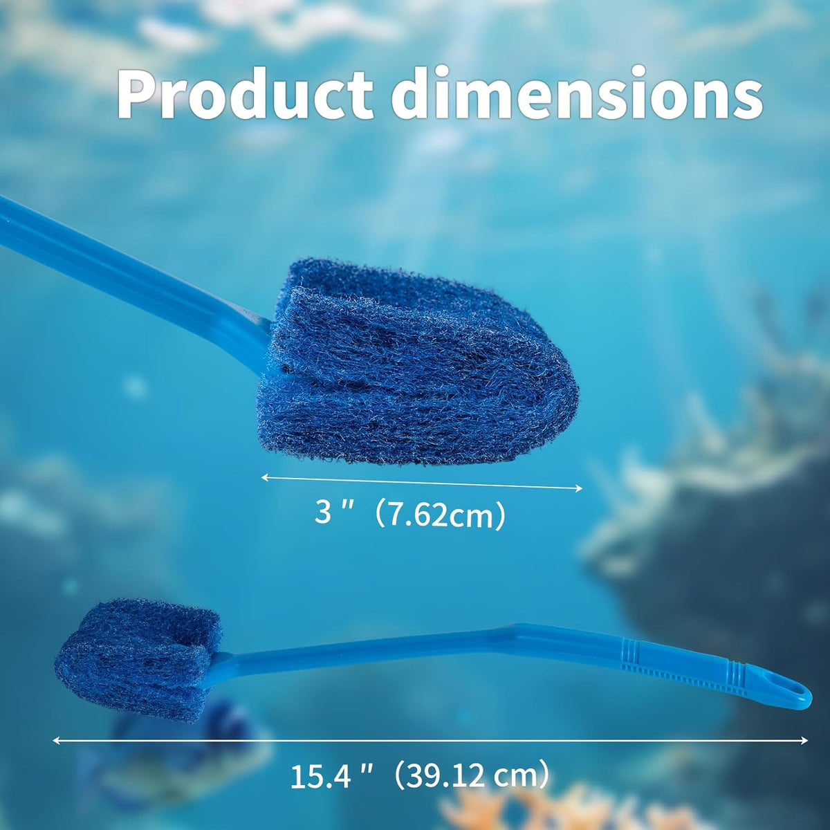 High-quality double-sided sponge head of the SLSON aquarium cleaning brush for glass tanks.