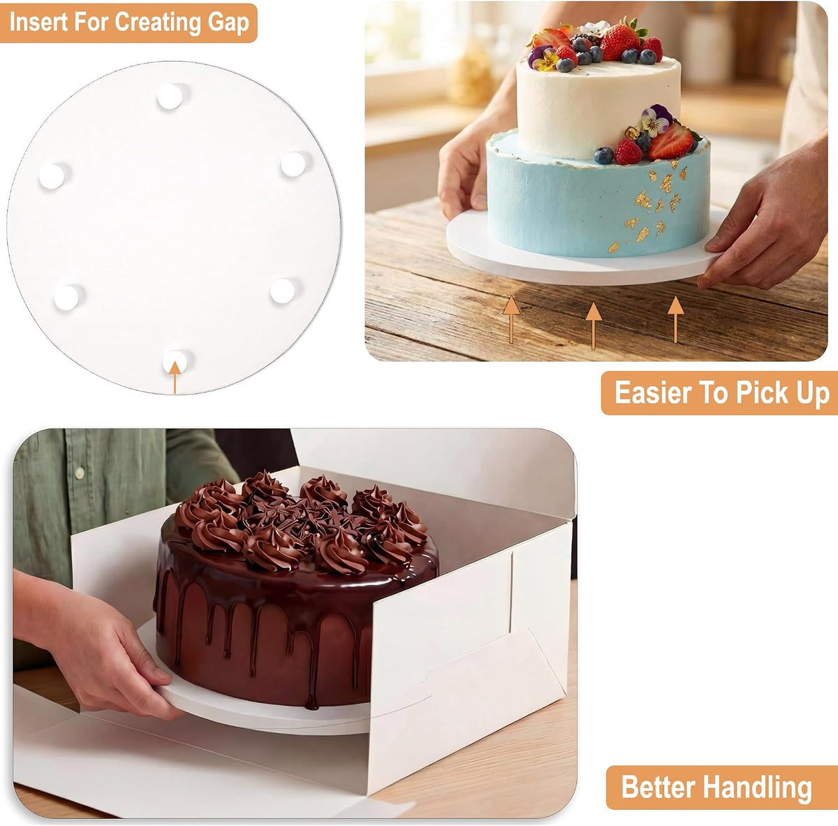 Side profile of seamless gloss coated finish on cake board drum