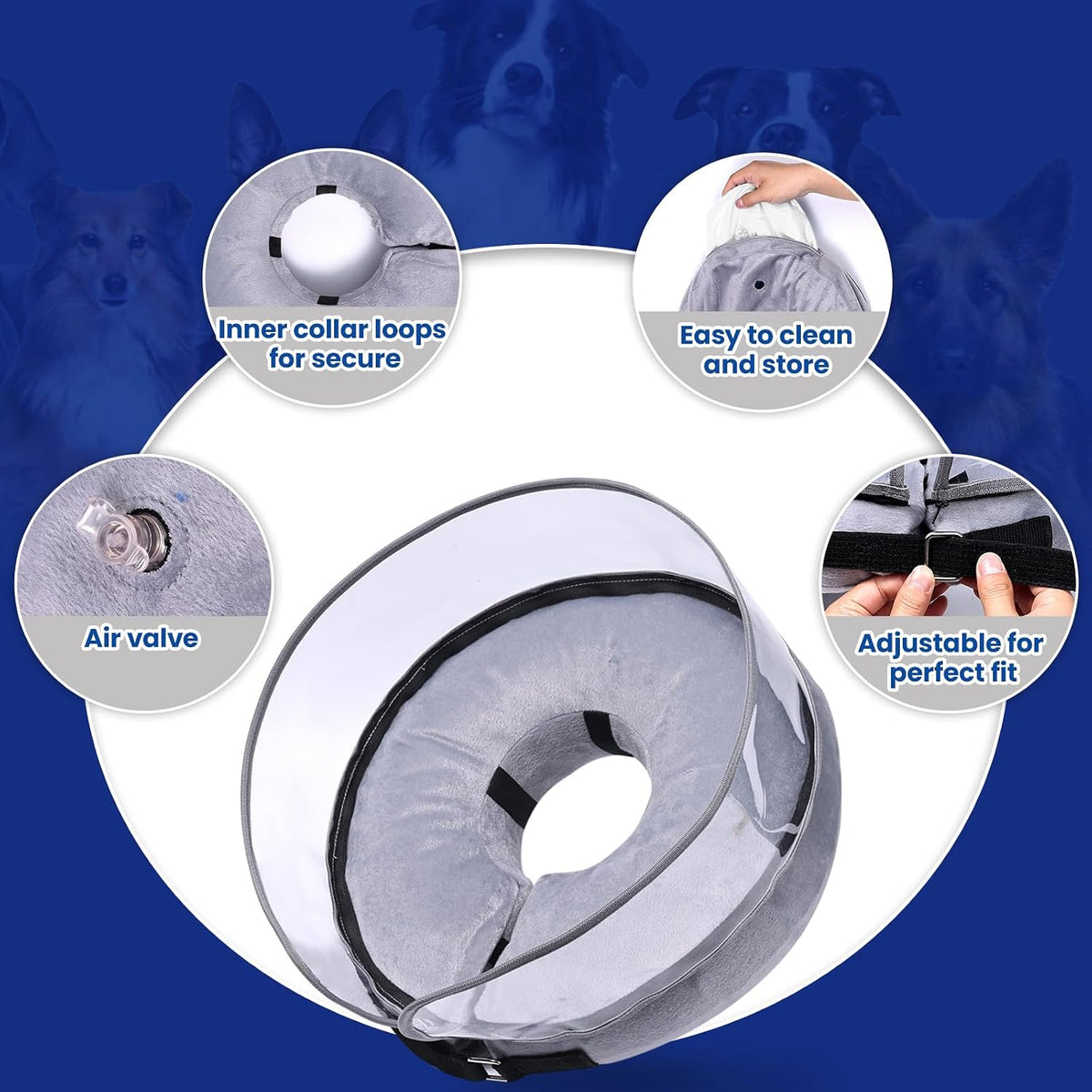 Premium USA imported BARKLESS soft dog cone with enhanced no lick shield protection