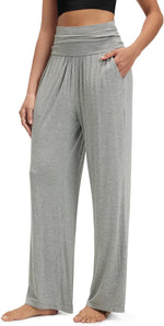 ODODOS Women's Wide Leg Palazzo Lounge Pants with Pockets Light Weight Loose Comfy Casual Pajama Pants-26/28/30"/32" Inseam - Image 15