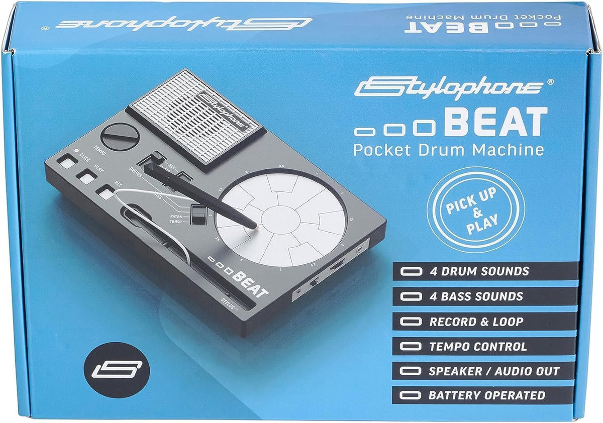 Stylophone Beat control buttons and sound selection interface