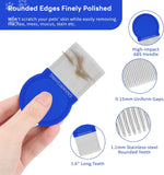 Four different styles of GNAWRISHING pet combs arranged together