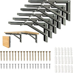 20 Inch Folding Table Hinge, 2Pcs Collapsible Shelf Brackets for Foldable Shelf, Wall Mounted Space-Saving Folding Table Brackets - Image 9