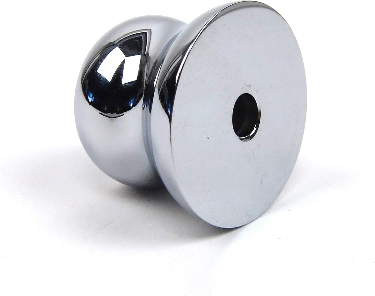 Oyaide STB-EP chrome finished record weight top view showing bubble level