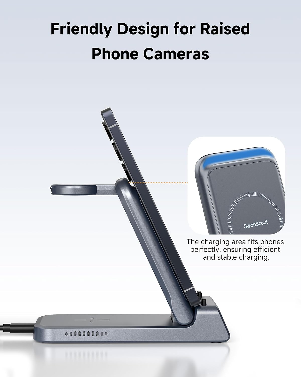 SwanScout wireless charger base pad for earbuds