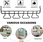 Side profile of MDEOOSKY rust-resistant metal pegboard utility hooks