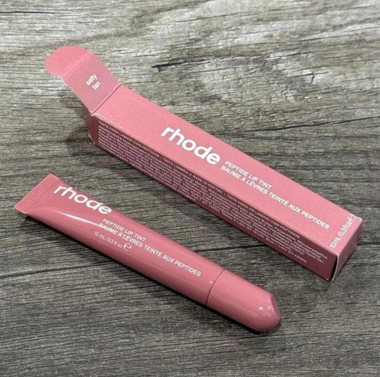 Rhode Peptide Lip Tint Salty Tan tube front view