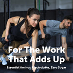 Athlete using EAA powder during intra workout session