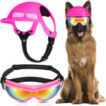 SlowTon Dog Helmet and Goggles - UV Protection Doggy Sunglasses Dog Glasses Pet Motorcycle Helmet Hat with Ear Holes Adjustable Belt Safety Hat for Small Medium Large Dogs Puppy Riding (Black, S) - Image 9