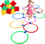 Generic Multi-Game Hopscotch Set with rings and bean bags