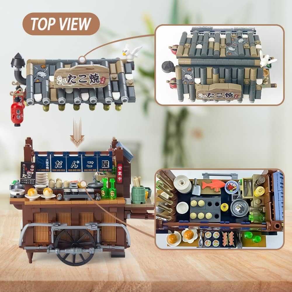 Oundarm Takoyaki trolley block kit completed display