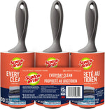 Scotch-Brite Everyday Clean Lint Roller 3 Pack front view for pet hair removal