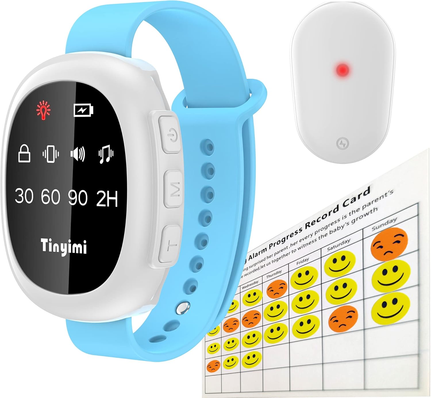 Tinyimi Wireless Bedwetting Alarm Potty Training with Sound & Vibration & Timer Setting for Nannies Family Nursing Workers - Image 1