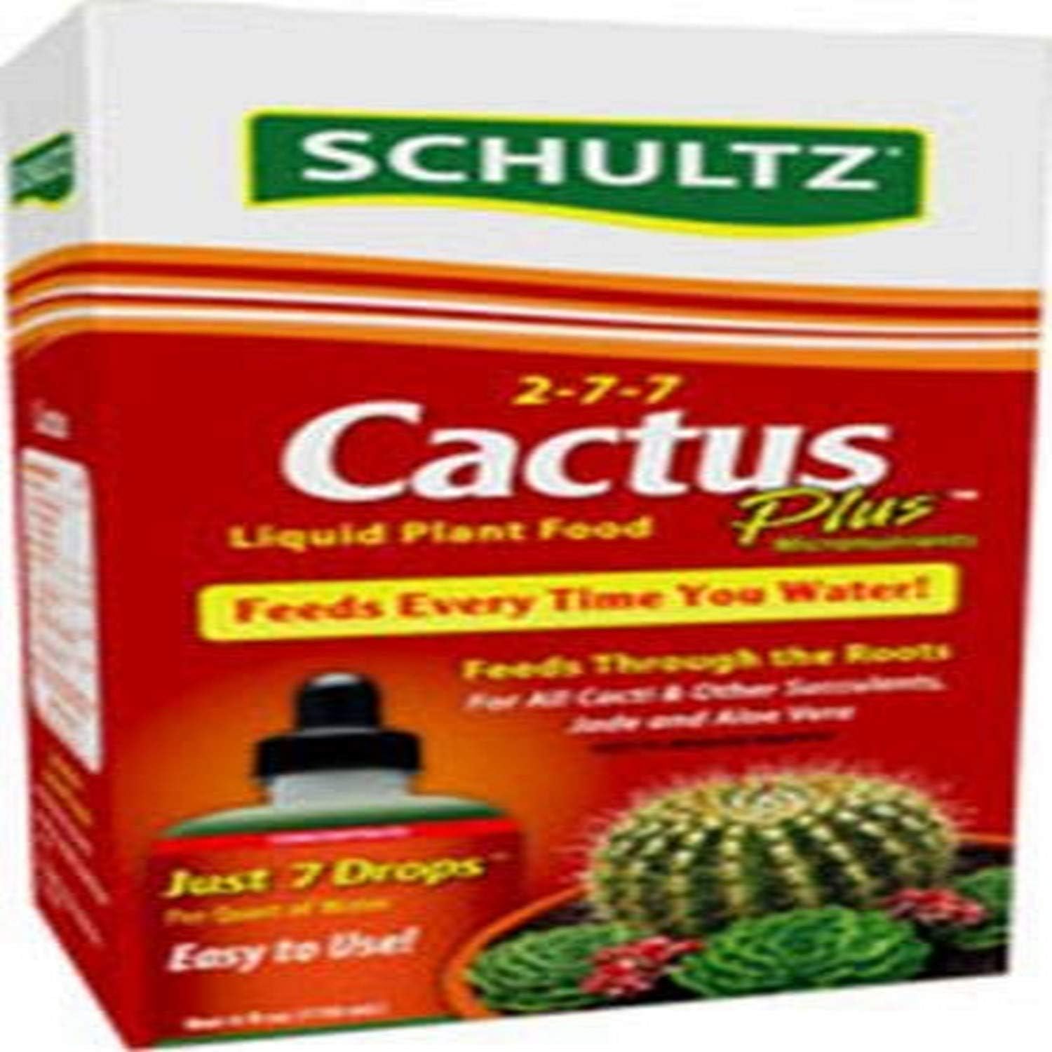 Schultz cactus plus liquid plant food front view bottle for indoor plants