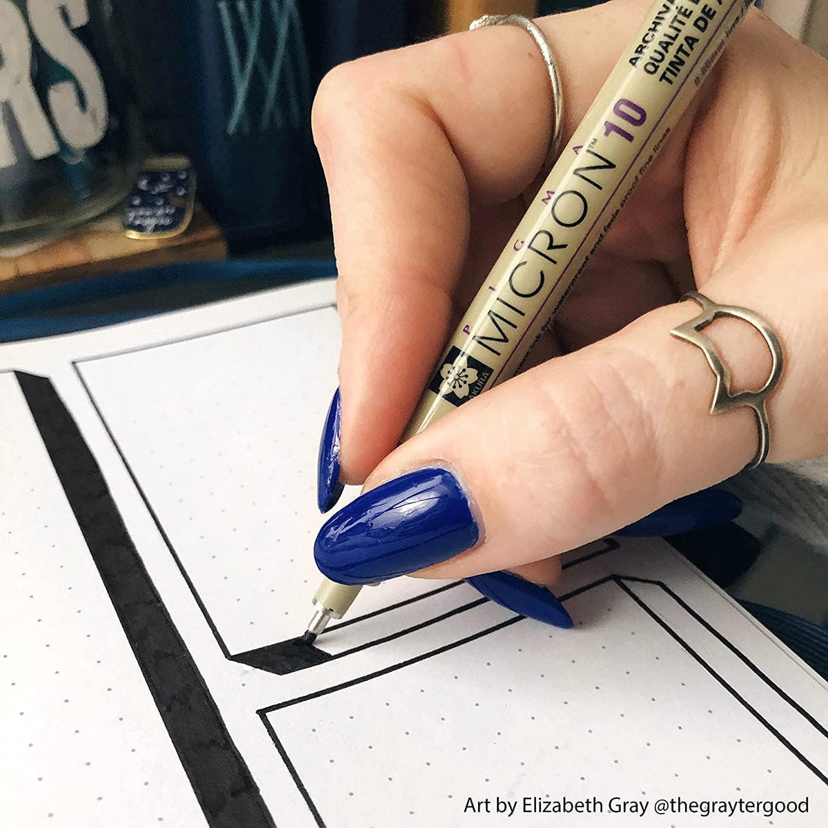 Sakura Pigma Micron pens barrel design
