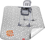 Splat Mat Under High Chair Mat for Baby's Mealtime,Green Flower, 42x46Inch - Image 9
