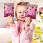 Group of 10 individual cotton candy snack bags