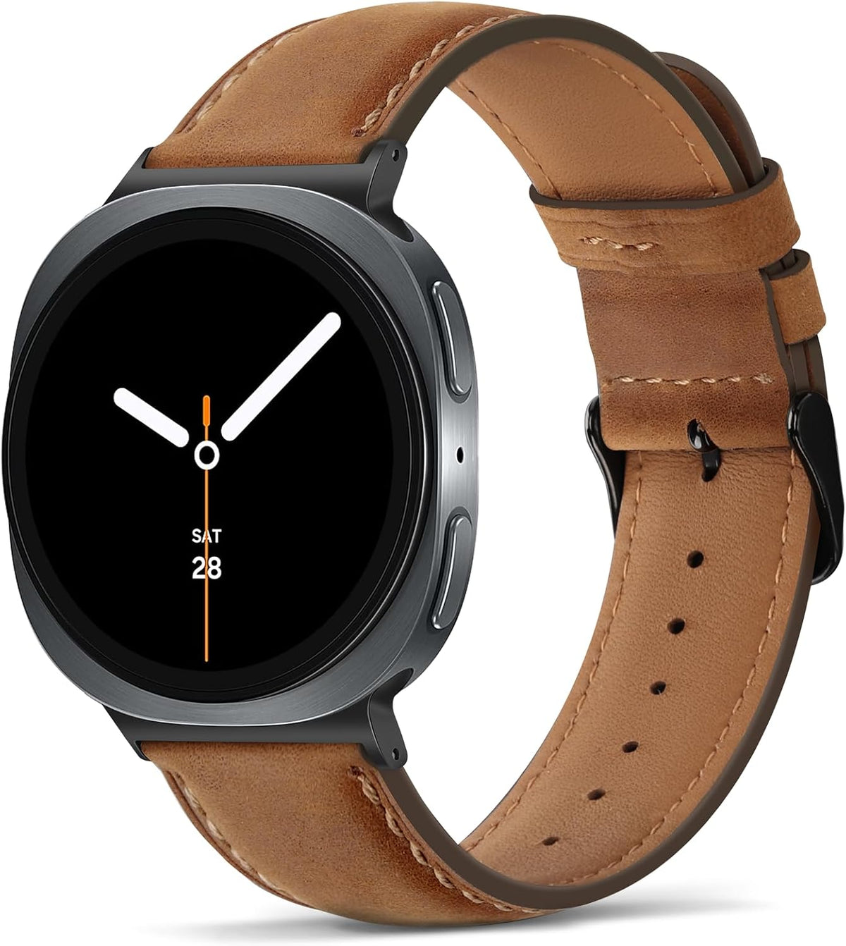 Tasikar Leather Bands Compatible with Samsung Galaxy Watch Ultra 2 47mm (2026)/ Ultra 1 47mm (2025/2024), Genuine Leather Strap for Galaxy Watch Ultra 47mm, Brown - Image 10