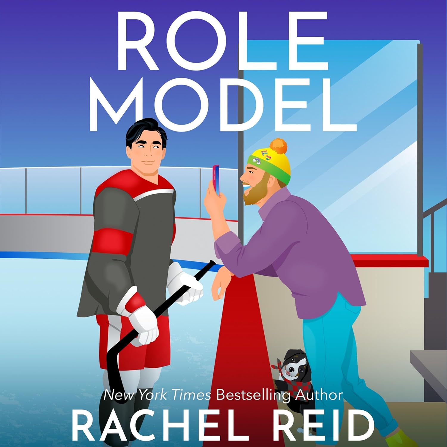 Rachel Reid Role Model Game Changers volume 5 audiobook front cover featuring characters on a hockey rink.