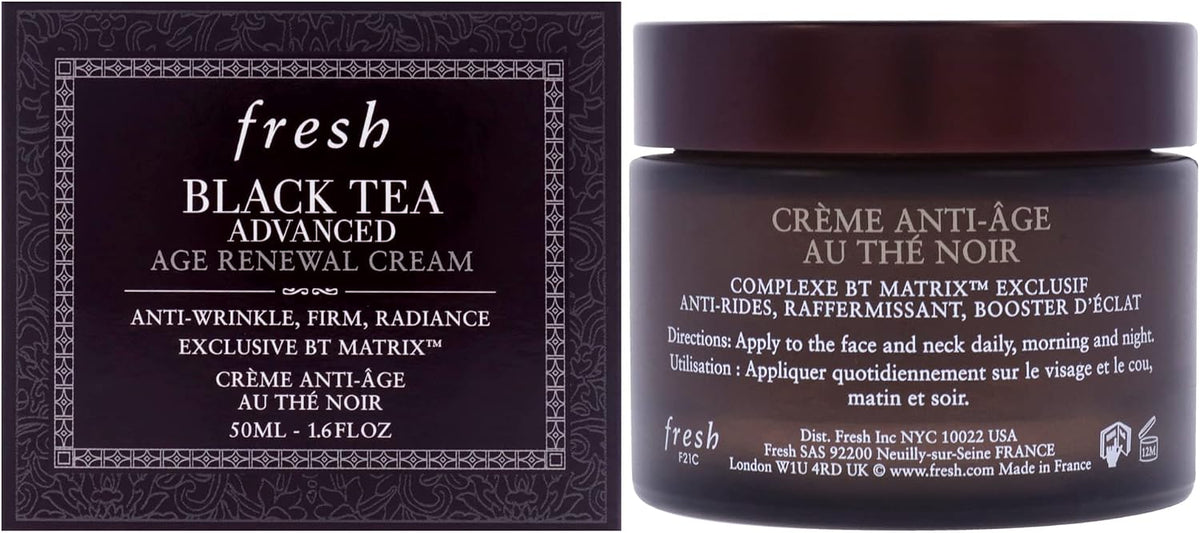 Fresh Black Tea Advanced Age Renewal Cream front view jar