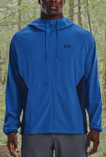 Under Armour Men's UA Stretch Woven Hooded Jacket pocket and zipper feature