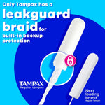Tampax Pearl tampons light regular super absorbency label