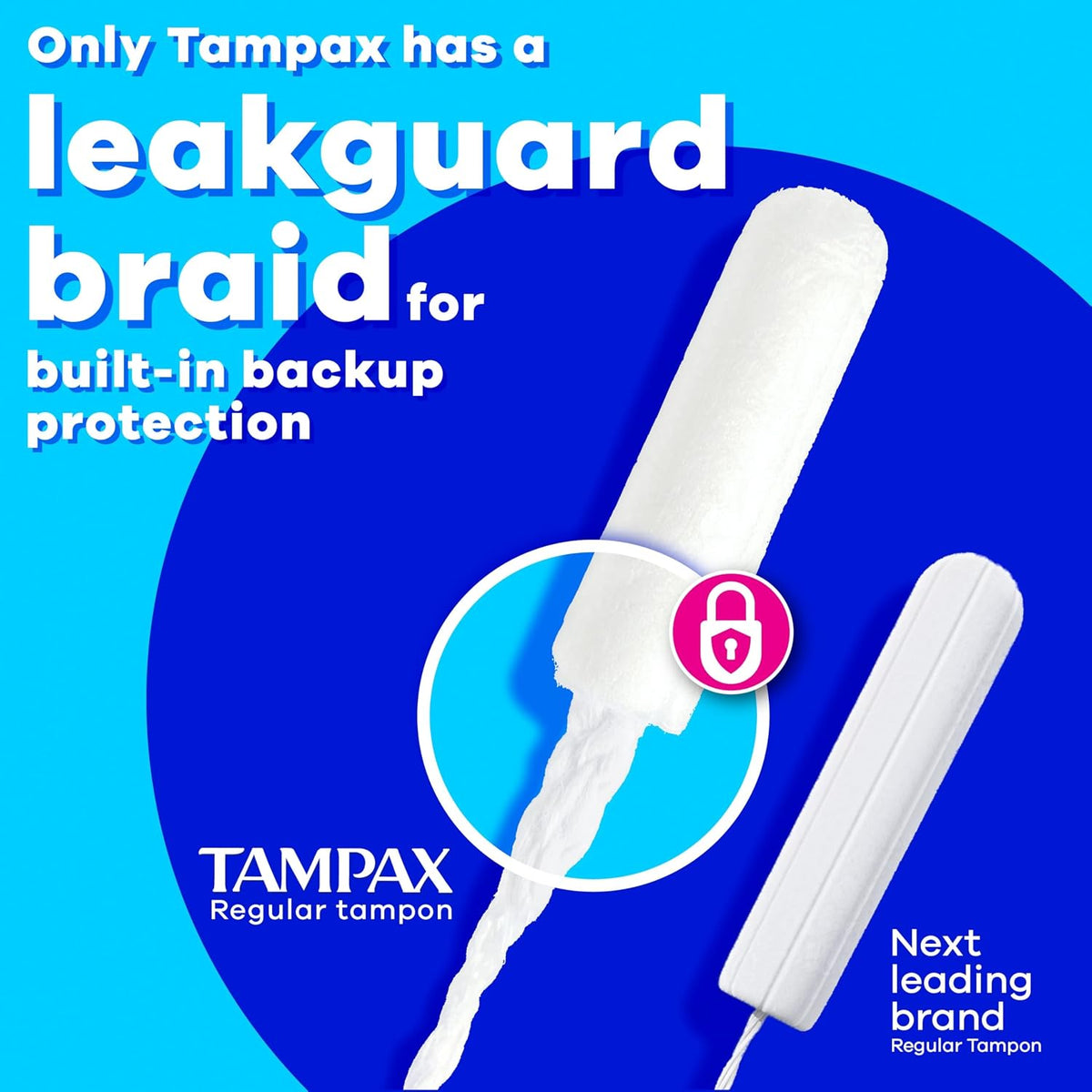 Tampax Pearl tampons light regular super absorbency label
