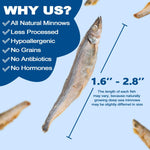 Amzey 3.5oz Minnows Dog Treats - Freeze Dried Minnows Cat Treats - High Protein & Premium Quality Training Treats - Bulk Package (1.6" to 2.8" Length Each) - Image 5