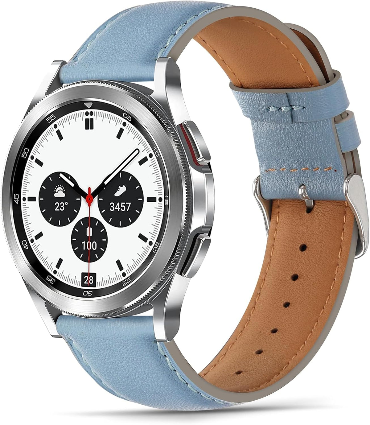 Tasikar 22mm Leather Bands Compatible with Samsung Galaxy Watch 3 45mm Band, Premium Genuine Leather Replacement Bracelet Strap Compatible with Galaxy Watch 46mm, 22mm, Dark Brown - Image 13