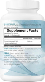 Micro Ingredients TMG capsules safety seal and cap display