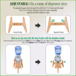 ZPirates bamboo gravity dog waterer stand with non slip rubber feet