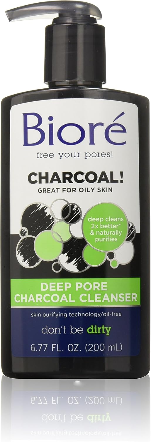 Bioré Deep Pore Charcoal Cleanser 3 pack front view