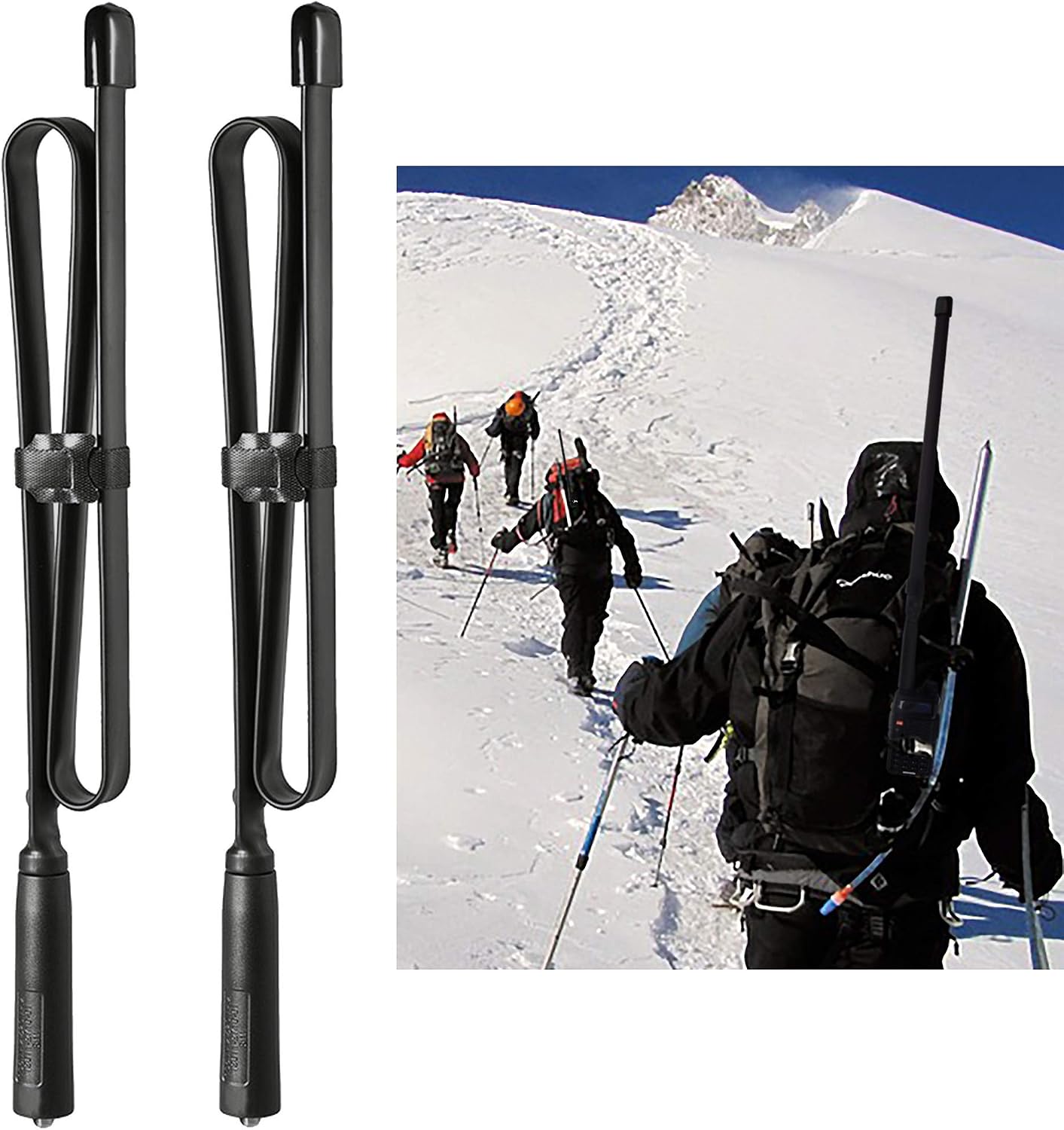 Bingfu Foldable CS Tactical SMA Female Ham Radio Antenna 2-Pack Dual Band - Image 1